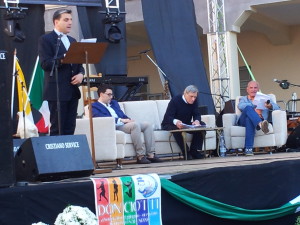 Da sinistra, Don Gino, Saverio Candelieri, Don Ciotti e Pietro Melia