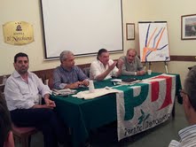 Un momento dell'incontro del Pd