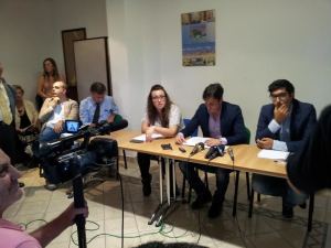 Un momento della conferenza stampa