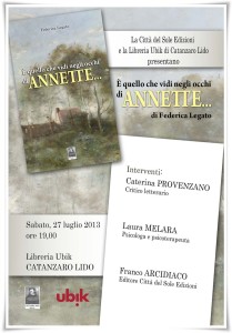 Catanzaro Lido – Presentazione del libro di Federica Legato