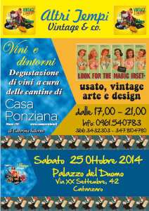 Catanzaro – Sabato 25 ottobre ritorna il “Mercatino del Vintage”