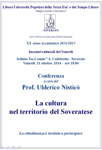 Soverato – Conferenza “La cultura nel territorio del Soveratese”