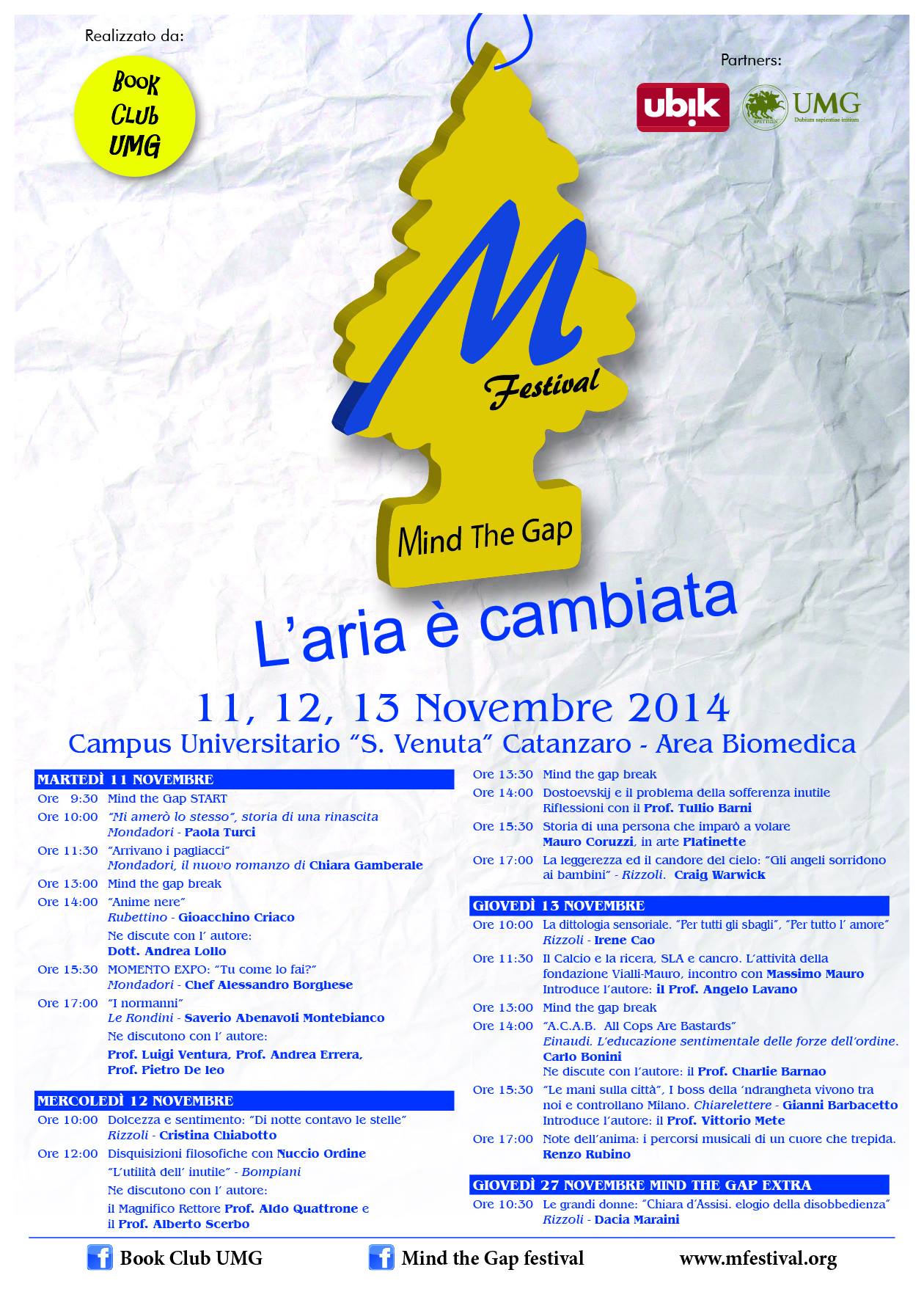 Locandina e Programma MIND THE GAP