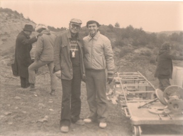 Thodoros Anghelopoulos e Maurizio Paparazzo sul set del film Omegalexandros